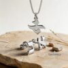 Hebrew Letter Earrings and Necklace Set — view 1