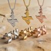 Hebrew Letter Earrings and Necklace Set — view 6