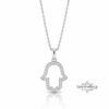 Hamsa Necklace with Zirconia — view 2