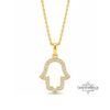 Hamsa Necklace with Zirconia — view 3
