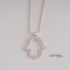 Hamsa Necklace with Zirconia — view 5