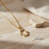 Hamsa Necklace with Zirconia — view 8