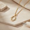 Hamsa Necklace with Zirconia — view 9