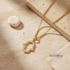 Hamsa Necklace with Zirconia — view 11