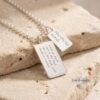 Custom Hebrew Double Tag Necklace — view 1