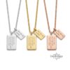 Custom Hebrew Double Tag Necklace — view 5
