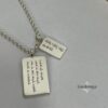 Custom Hebrew Double Tag Necklace — view 7