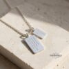 Custom Hebrew Double Tag Necklace — view 12