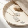 Custom Hebrew Double Tag Necklace — view 13