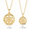 Custom Star of David Birthstone Pendant — view 6