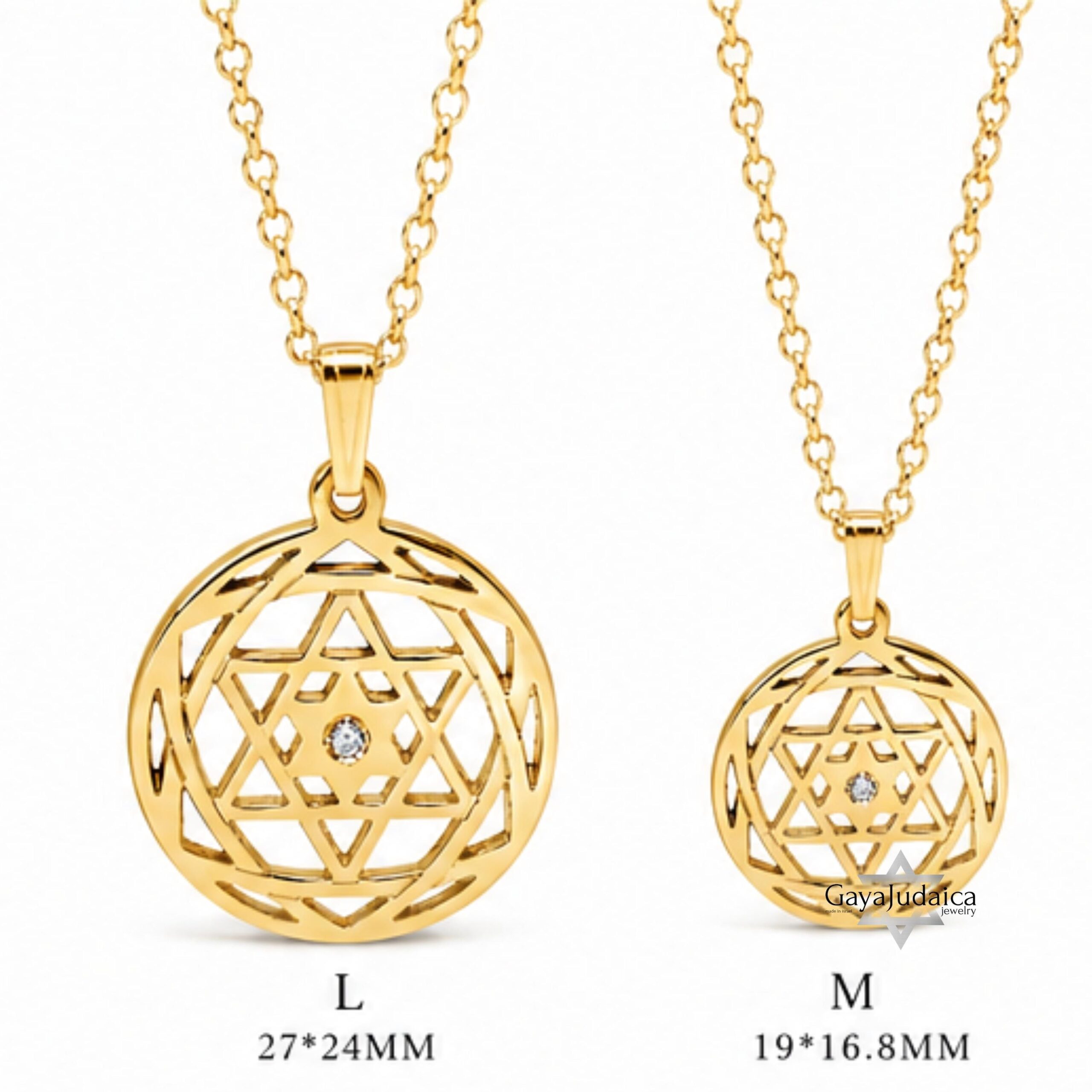Custom Star of David Birthstone Pendant — Personalized Israeli Necklace Custom Star of David Birthstone Pendant — Personalized Israeli Necklace