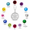 Custom Star of David Birthstone Pendant — view 10