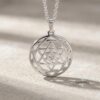 Custom Star of David Birthstone Pendant — view 12