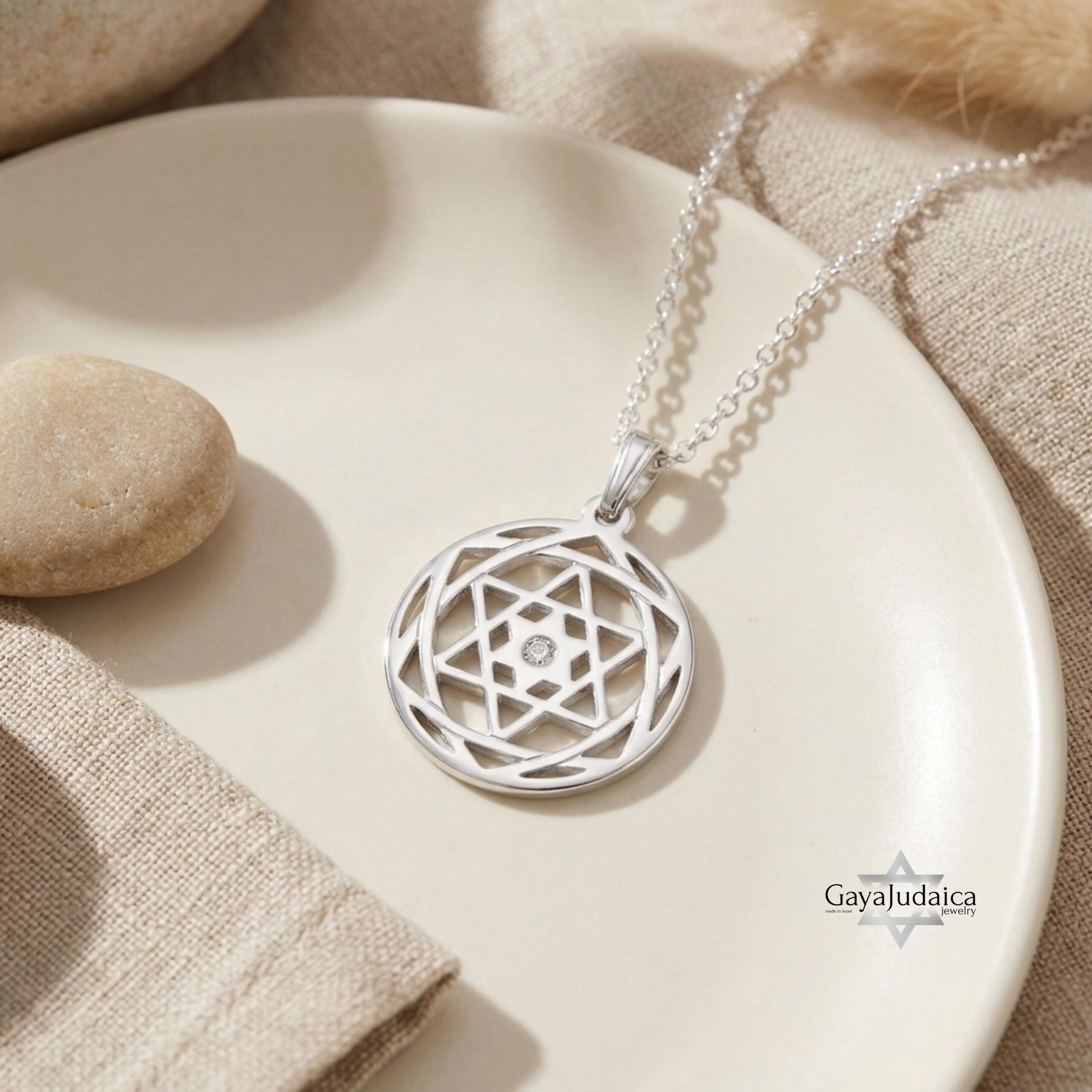 Custom Star of David Birthstone Pendant — Personalized Israeli Necklace Custom Star of David Birthstone Pendant — Personalized Israeli Necklace