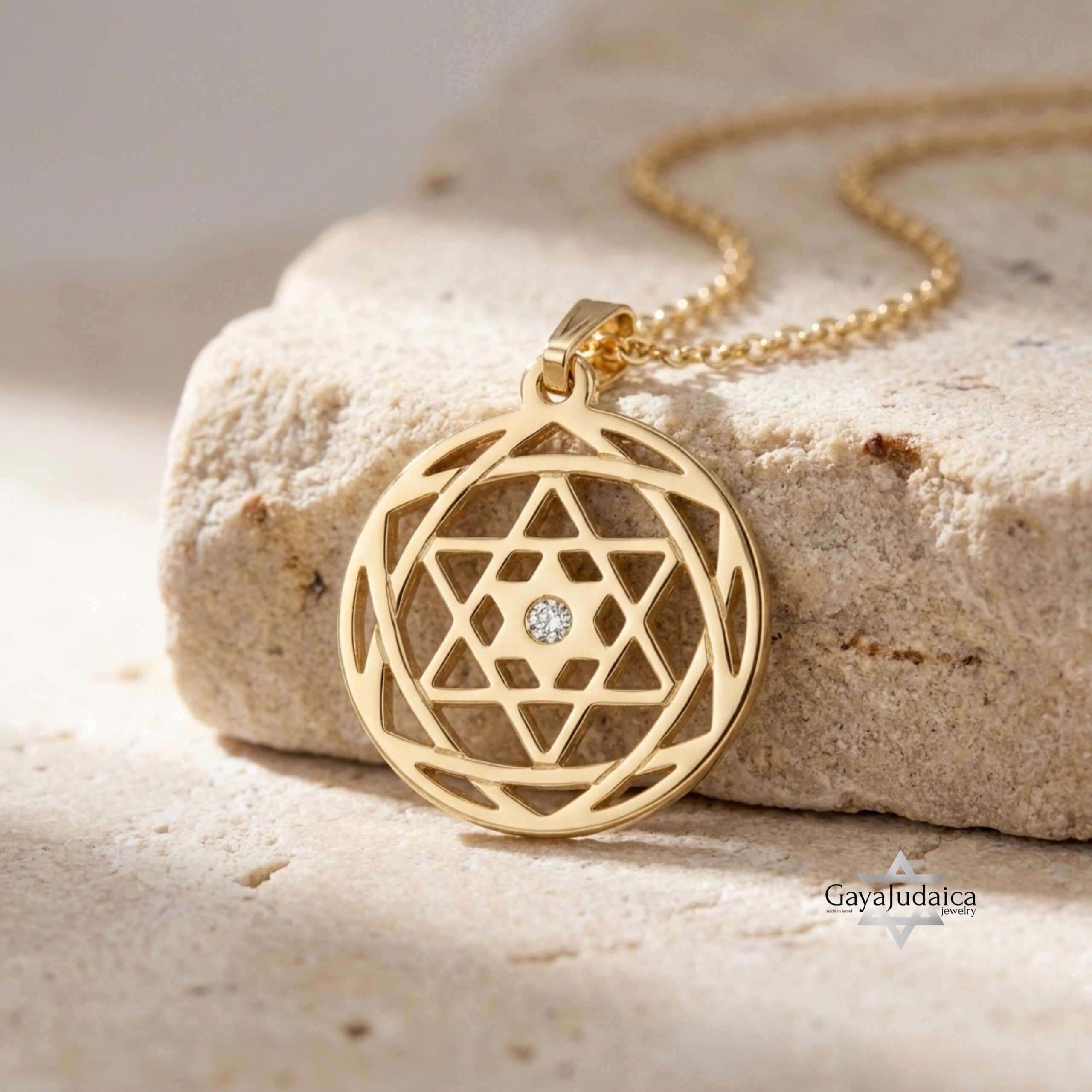 Custom Star of David Birthstone Pendant — Personalized Israeli Necklace Custom Star of David Birthstone Pendant — Personalized Israeli Necklace