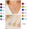 Custom Star of David Birthstone Pendant — view 16
