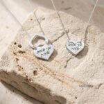 Sterling Silver Heart Hidden-Message Necklace — Personalized Engraved Pendant
