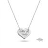 Sterling Silver Heart Hidden-Message Necklace — view 2