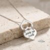 Sterling Silver Heart Hidden-Message Necklace — view 10