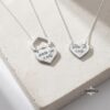 Sterling Silver Heart Hidden-Message Necklace — view 14