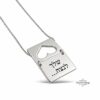 Sterling Silver Envelope Pendant Necklace — view 2