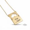 Sterling Silver Envelope Pendant Necklace — view 3