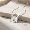 Sterling Silver Envelope Pendant Necklace — view 9