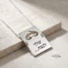 Sterling Silver Envelope Pendant Necklace — view 10