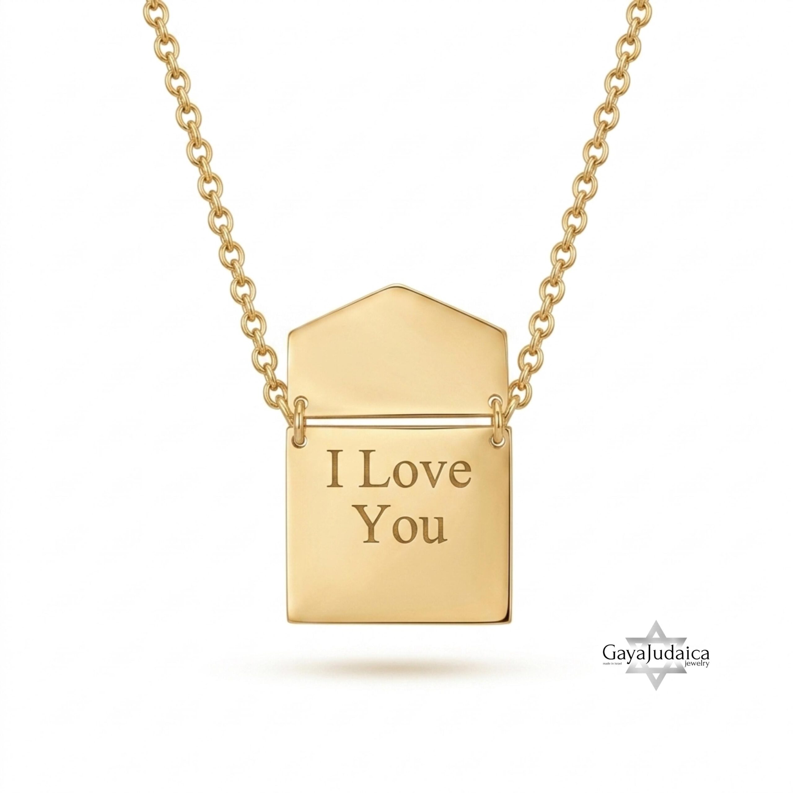 Personalized Envelope Hidden-Message Necklace — Sterling Silver Letter Pendant Personalized Envelope Hidden-Message Necklace — Sterling Silver Letter Pendant