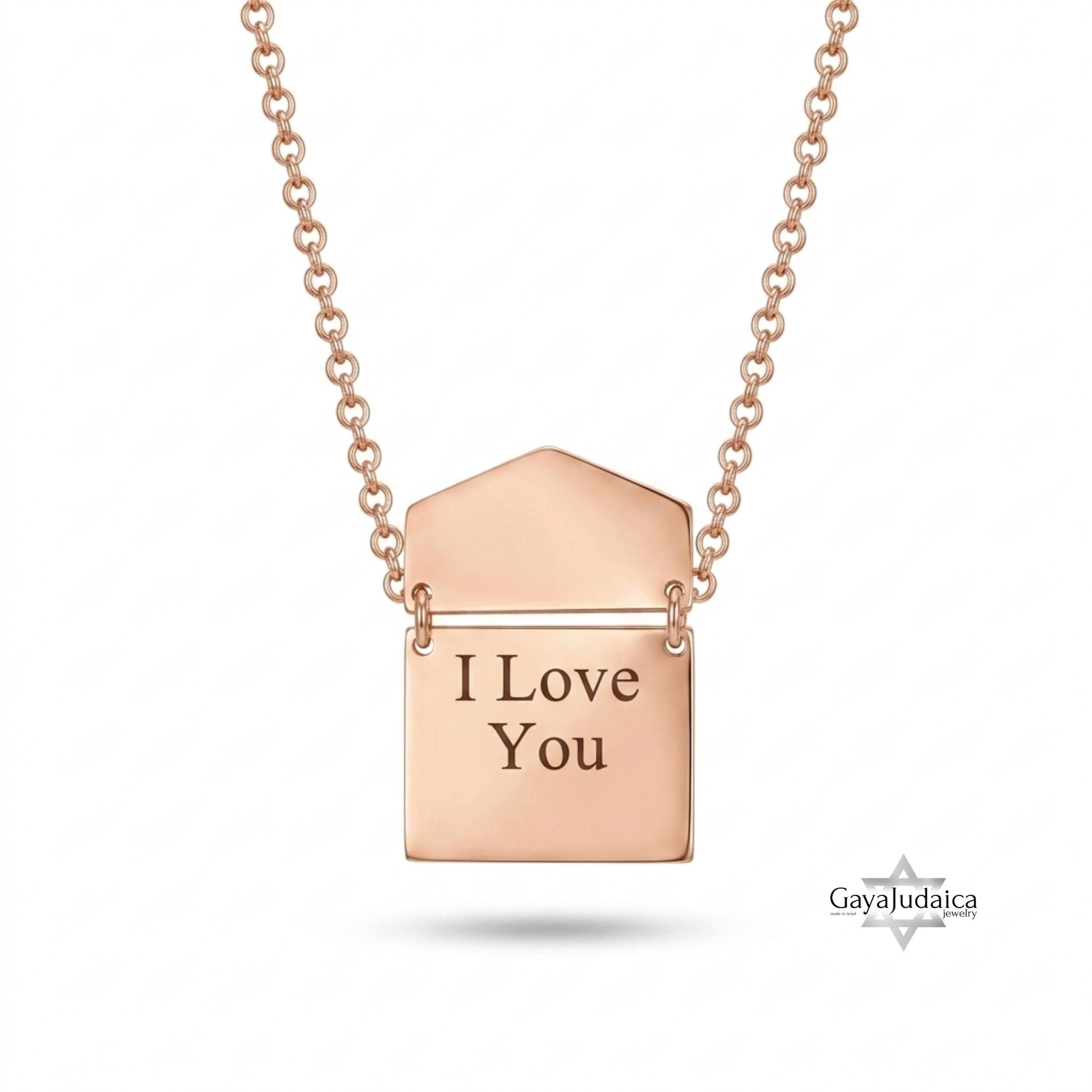 Personalized Envelope Hidden-Message Necklace — Sterling Silver Letter Pendant Personalized Envelope Hidden-Message Necklace — Sterling Silver Letter Pendant