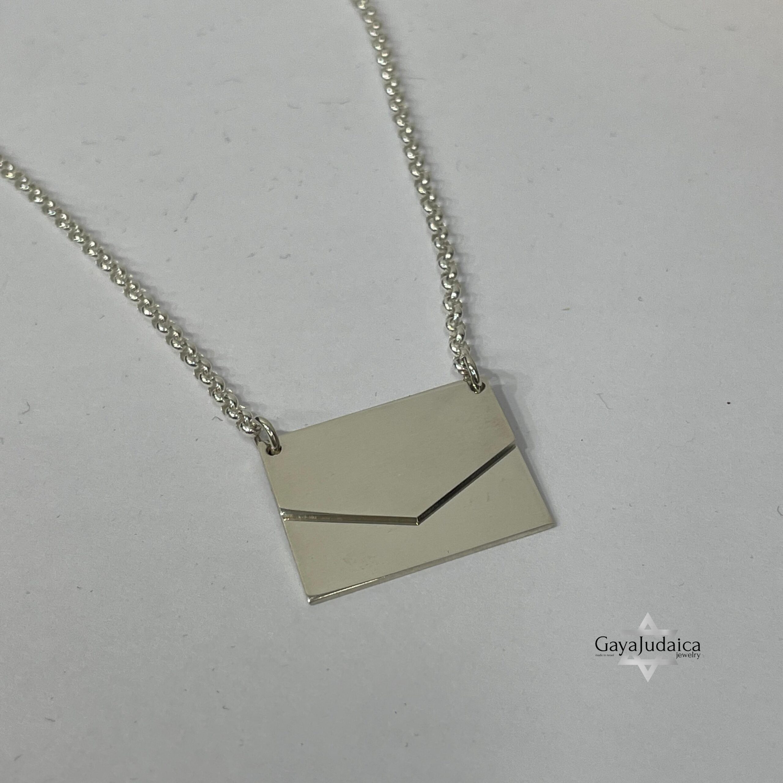 Personalized Envelope Hidden-Message Necklace — Sterling Silver Letter Pendant Personalized Envelope Hidden-Message Necklace — Sterling Silver Letter Pendant