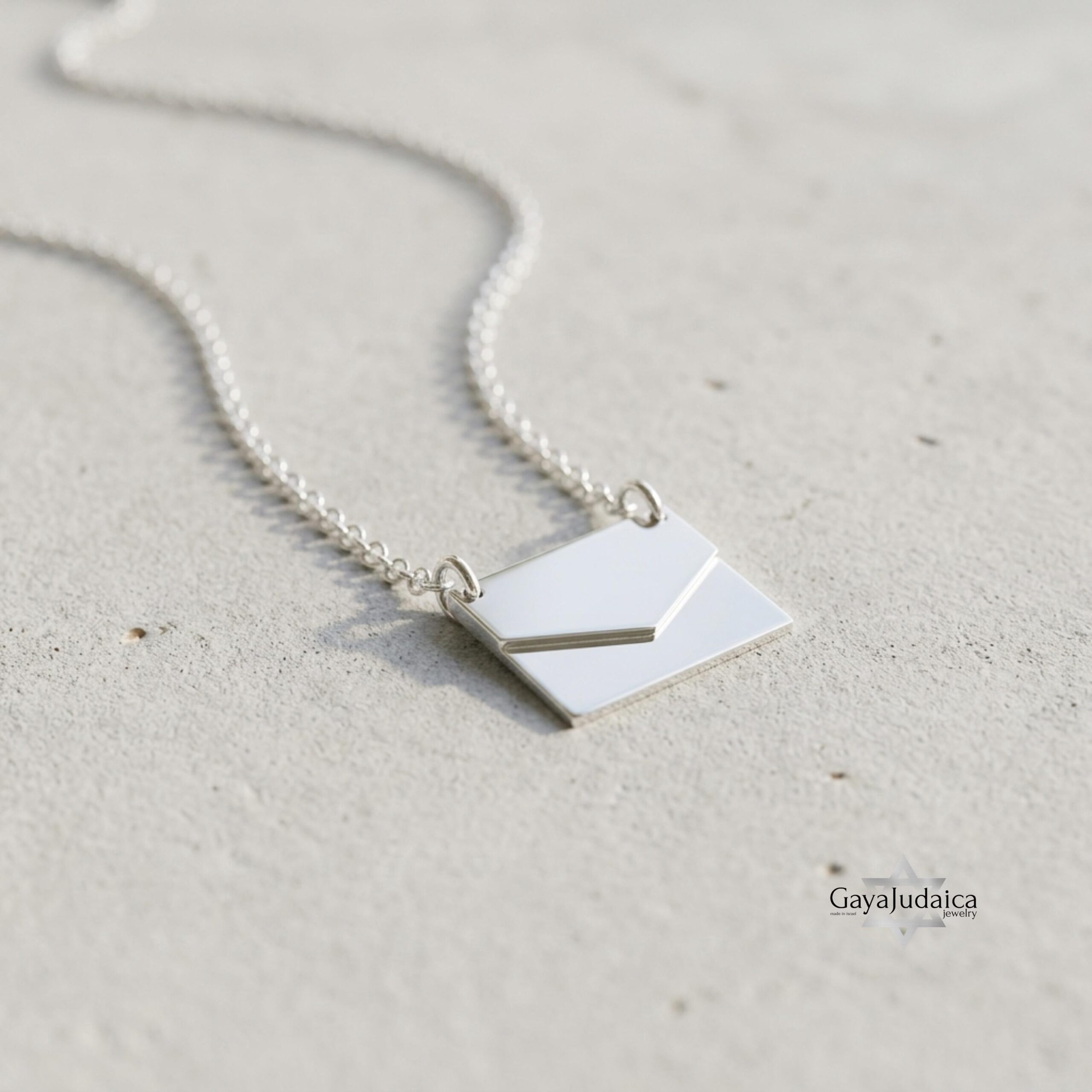 Personalized Envelope Hidden-Message Necklace — Sterling Silver Letter Pendant Personalized Envelope Hidden-Message Necklace — Sterling Silver Letter Pendant