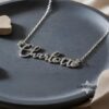 Personalized Hebrew Name Necklace — view 9