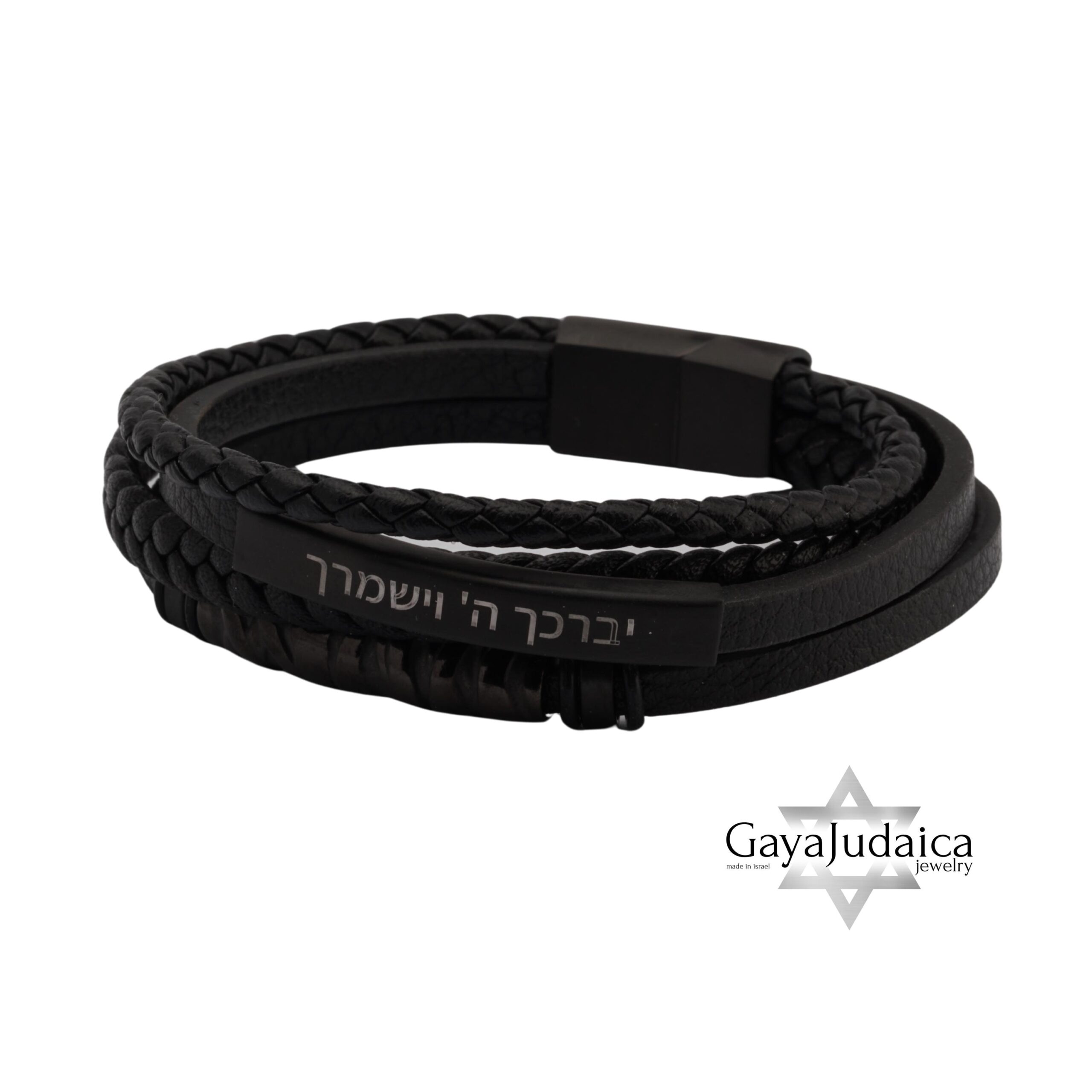 Personalized Braided Leather Bracelet for Men — Engraved Stainless Steel Cuff Personalized Braided Leather Bracelet for Men — Engraved Stainless Steel Cuff