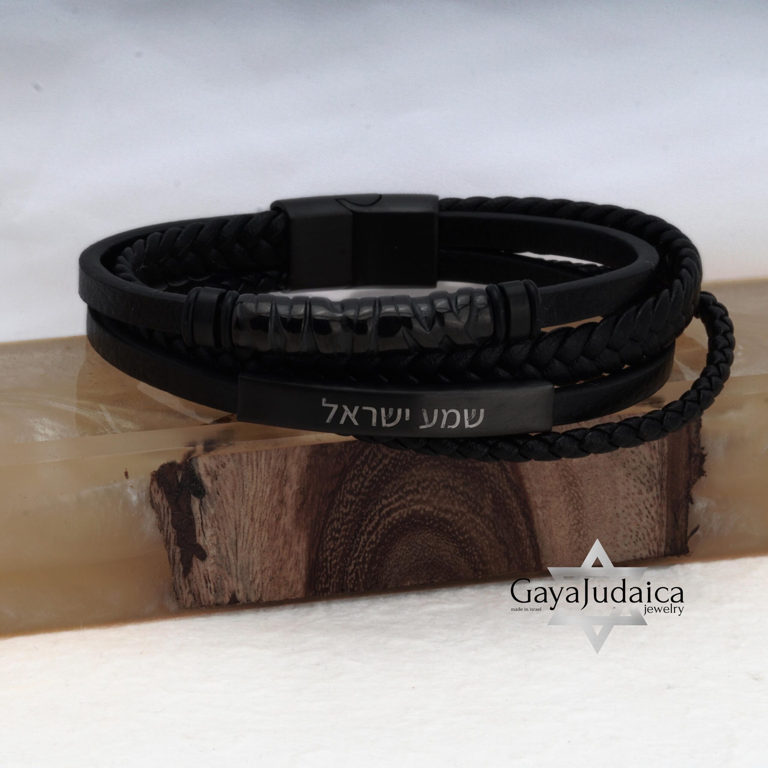 Personalized Braided Leather Bracelet for Men — Engraved Stainless Steel Cuff Personalized Braided Leather Bracelet for Men — Engraved Stainless Steel Cuff