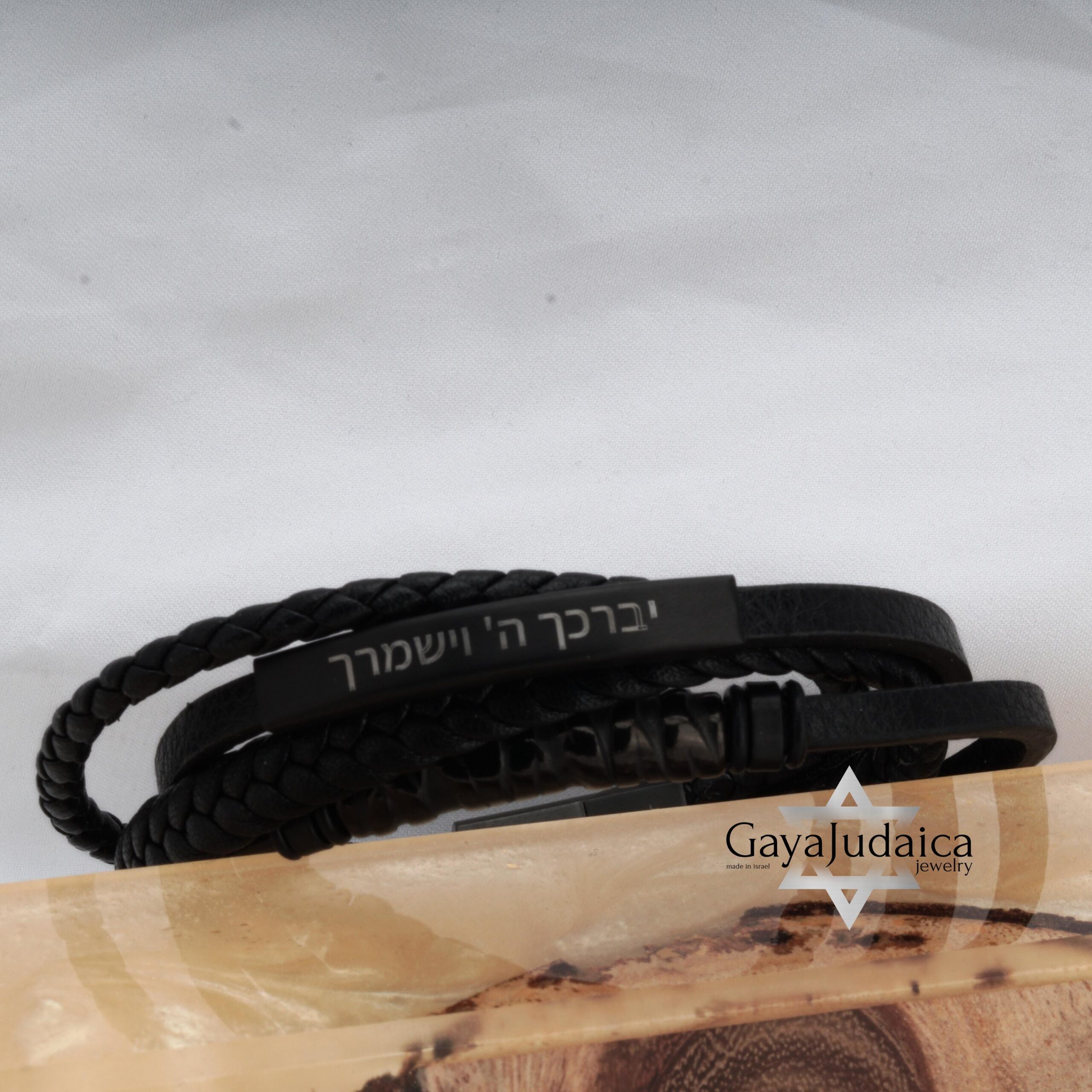 Personalized Braided Leather Bracelet for Men — Engraved Stainless Steel Cuff Personalized Braided Leather Bracelet for Men — Engraved Stainless Steel Cuff