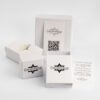 Gaya Judaica branded gift box and certificate of authenticity for Hebrew Chai stud earrings