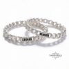 Chunky Sterling Silver Cuban Bracelet Mens — alternate angle, handmade in Israel