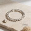 Chunky Sterling Silver Cuban Bracelet Mens — dark surface composition, handmade in Israel
