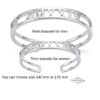 Couple Roman Numeral Cuff Bangle Set of Two — detail view, handmade in Israel