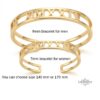 Couple Roman Numeral Cuff Bangle Set of Two — close-up, handmade in Israel