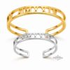 Couple Roman Numeral Cuff Bangle Set of Two — additional view, handmade in Israel