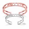 Couple Roman Numeral Cuff Bangle Set of Two — top-down view, handmade in Israel