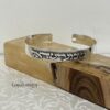 Personalized Sterling Silver Cuff Bracelet Hebrew Verse — styled lifestyle, handmade in Israel
