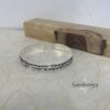 Personalized Sterling Silver Cuff Bracelet Hebrew Verse — three finishes side by side, handmade in Israel