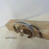 Personalized Sterling Silver Cuff Bracelet Hebrew Verse — additional view, handmade in Israel