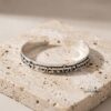 Personalized Sterling Silver Cuff Bracelet Hebrew Verse — warm-tone styled, handmade in Israel