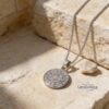 Custom Engraved Compass Necklace Stainless Steel — main photo, handmade in Israel