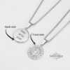 Custom Engraved Compass Necklace Stainless Steel — styled lifestyle, handmade in Israel