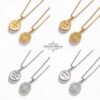 Custom Engraved Compass Necklace Stainless Steel — top-down view, handmade in Israel
